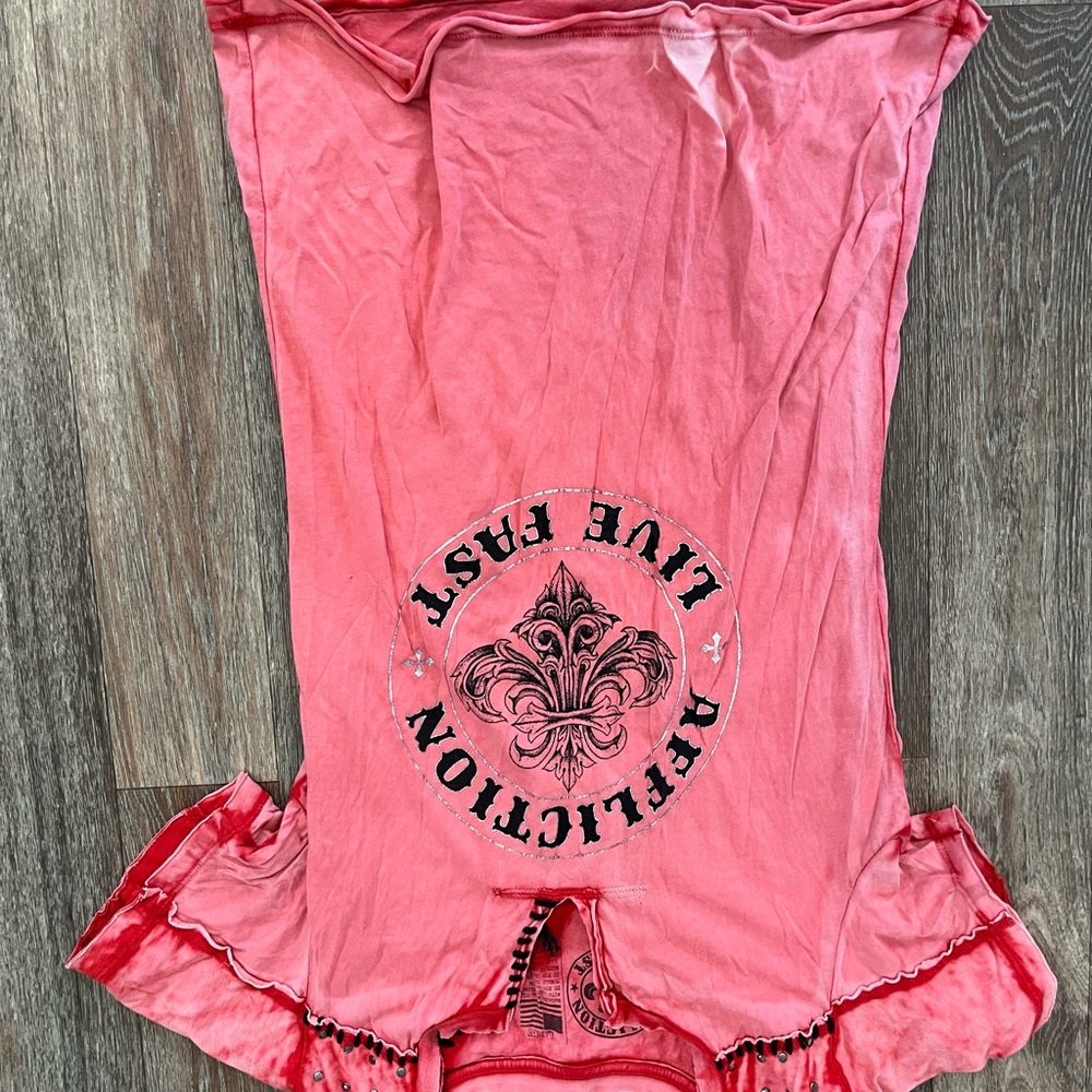 Affliction Pink Short Sleeve Tee